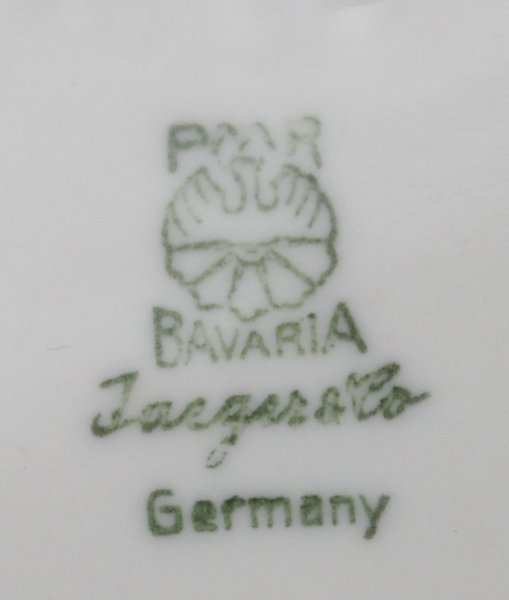 Konfektset, Jaeger & Co, 60er Jahre, 7tlg., florales Dekor, gr. Schale 19 x 13,5cm, kl. 11 x 7,8cm. - Image 4 of 4