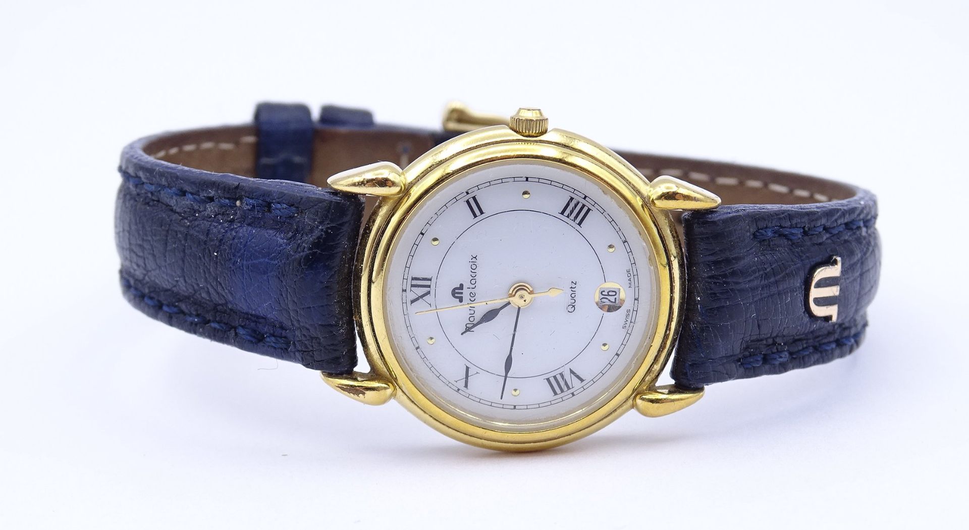 Damen Armbanduhr Maurice Lacroix, Quartzwerk, 81340, D. 25,8mm, Glas zerkratzt, in Schachtel - Bild 5 aus 11