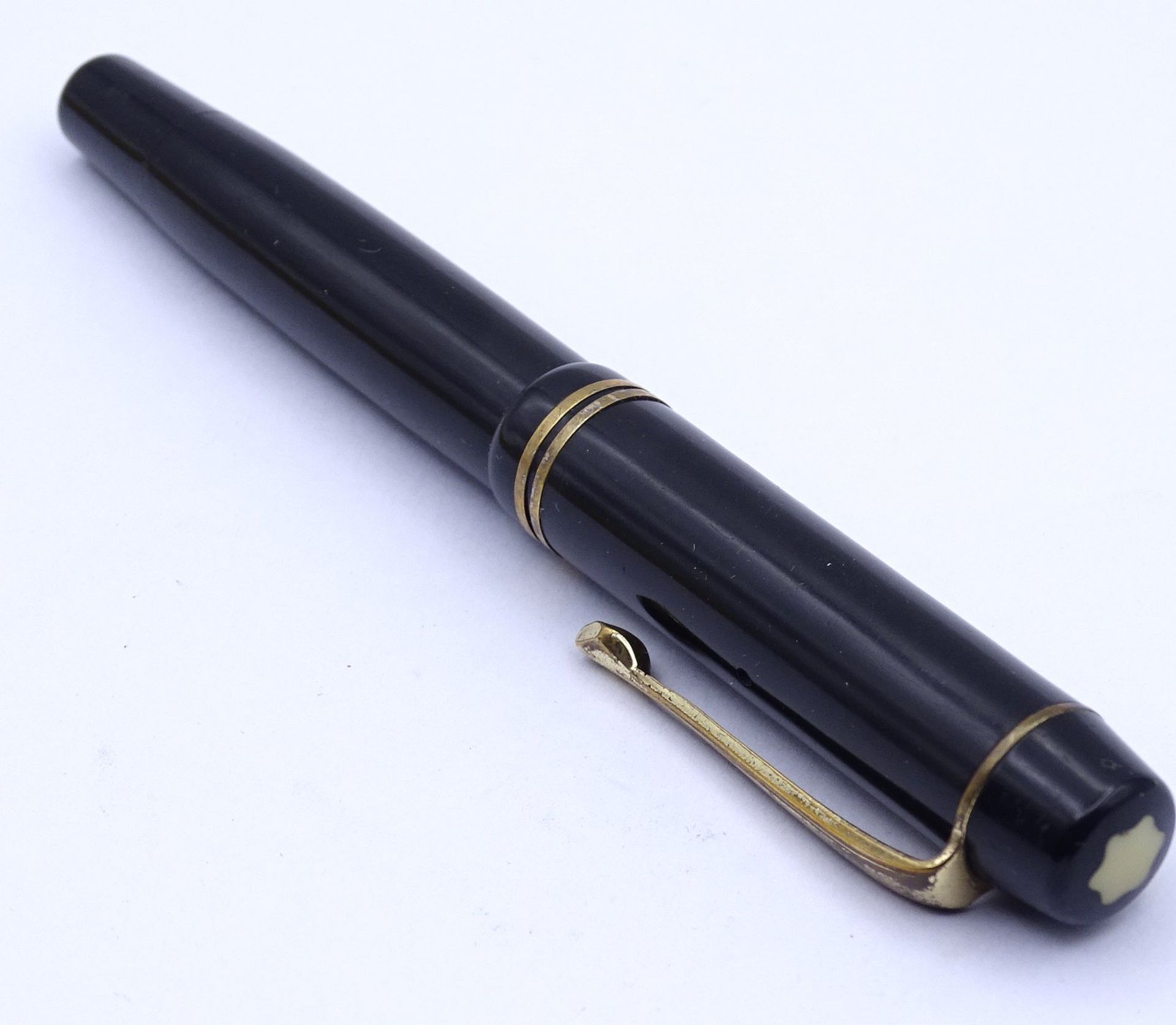 Montblanc Füller No. 234 1/2 G,  Gesamtlänge L. 12,2cm, anbei Schachtel, Alters- und Gebrauchsspure - Bild 5 aus 7