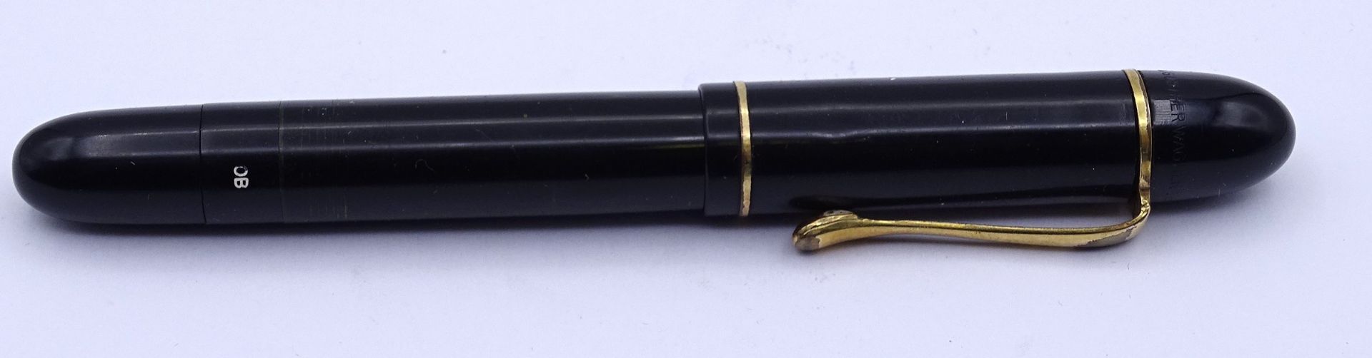 Pelikan Füller, GG Feder 0.585 OB, Gesamtlänge L. 12,2cm, Alters- und Gebrauchsspuren - Image 4 of 5