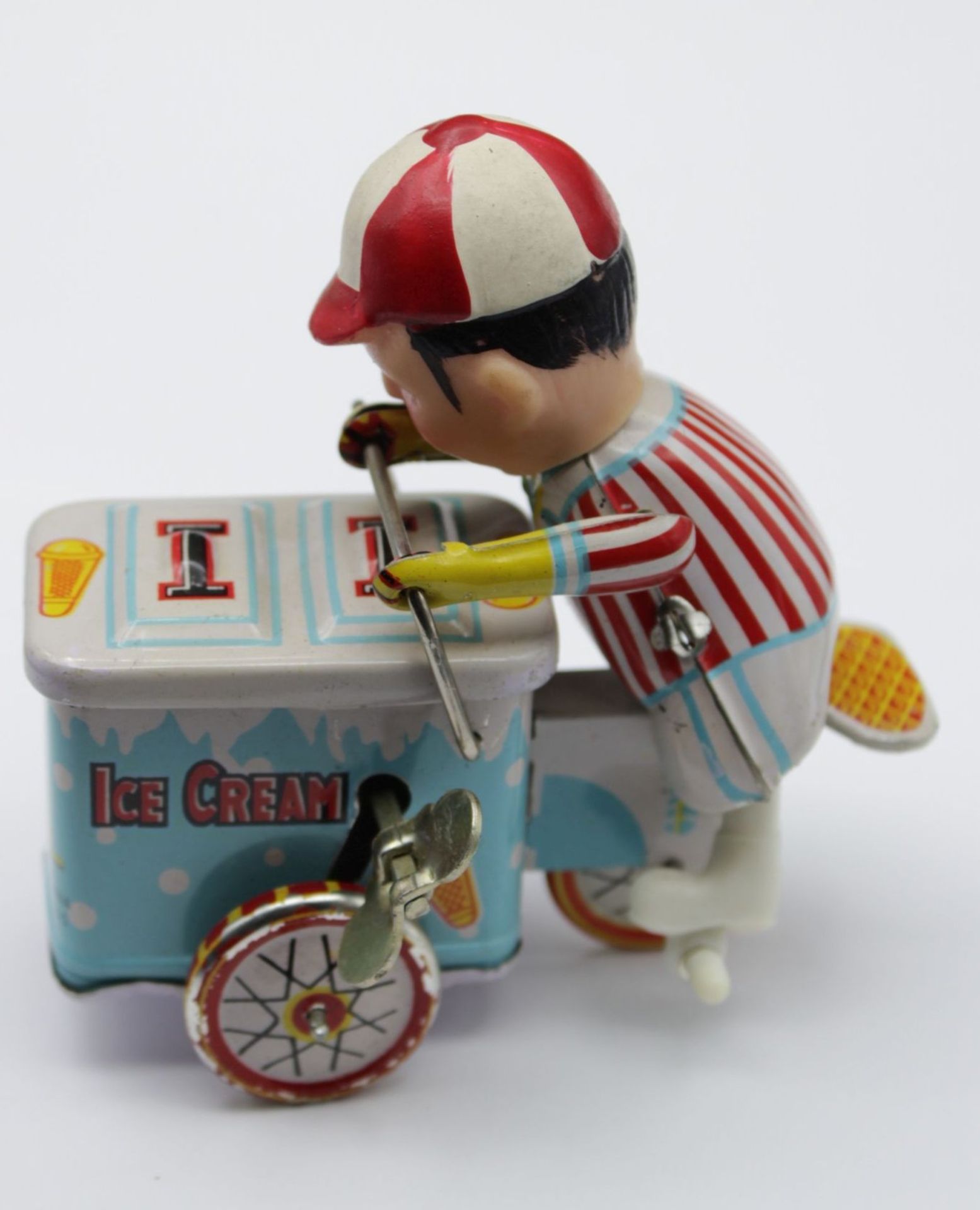 Blechspielzeug, Ice Cream, China, MS 405, Schlüsselwerk läuft, H-11cm L-10cm. - Bild 3 aus 5