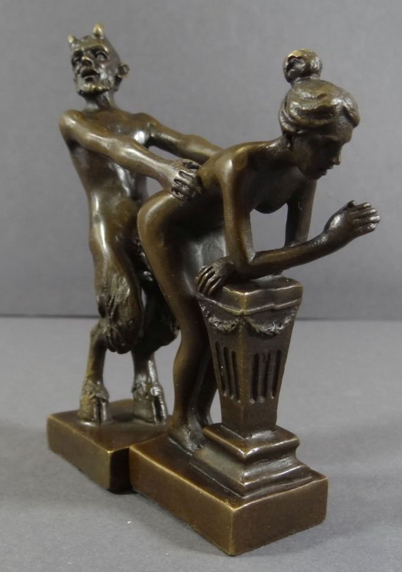 Franz BERGMANN (1861-1936) erotische Bronze, zweiteilig, gemarkt, H-11 cm - Bild 2 aus 6