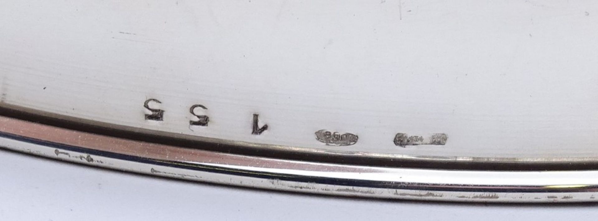 Lampenfuss in Silber 0.800, unbenutzt, Delle und etwas verbogen, ca. 202gr., H- 32 cm - Bild 5 aus 5