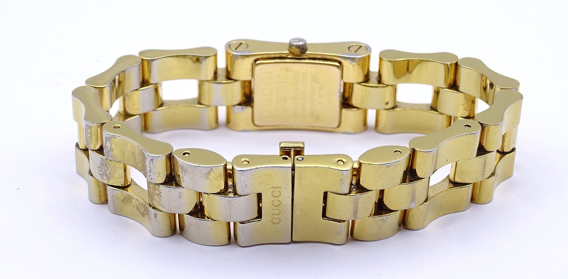 Damen Armbanduhr Gucci, Quartz, in Schachtel, stark berieben, Funktion nicht überprüft - Image 4 of 7
