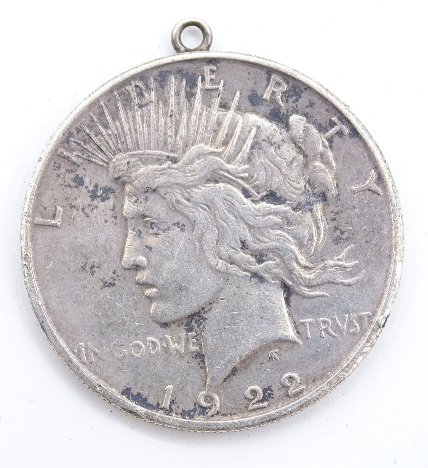 Gehenkelter Peace Dollar 1922 - Bild 2 aus 2