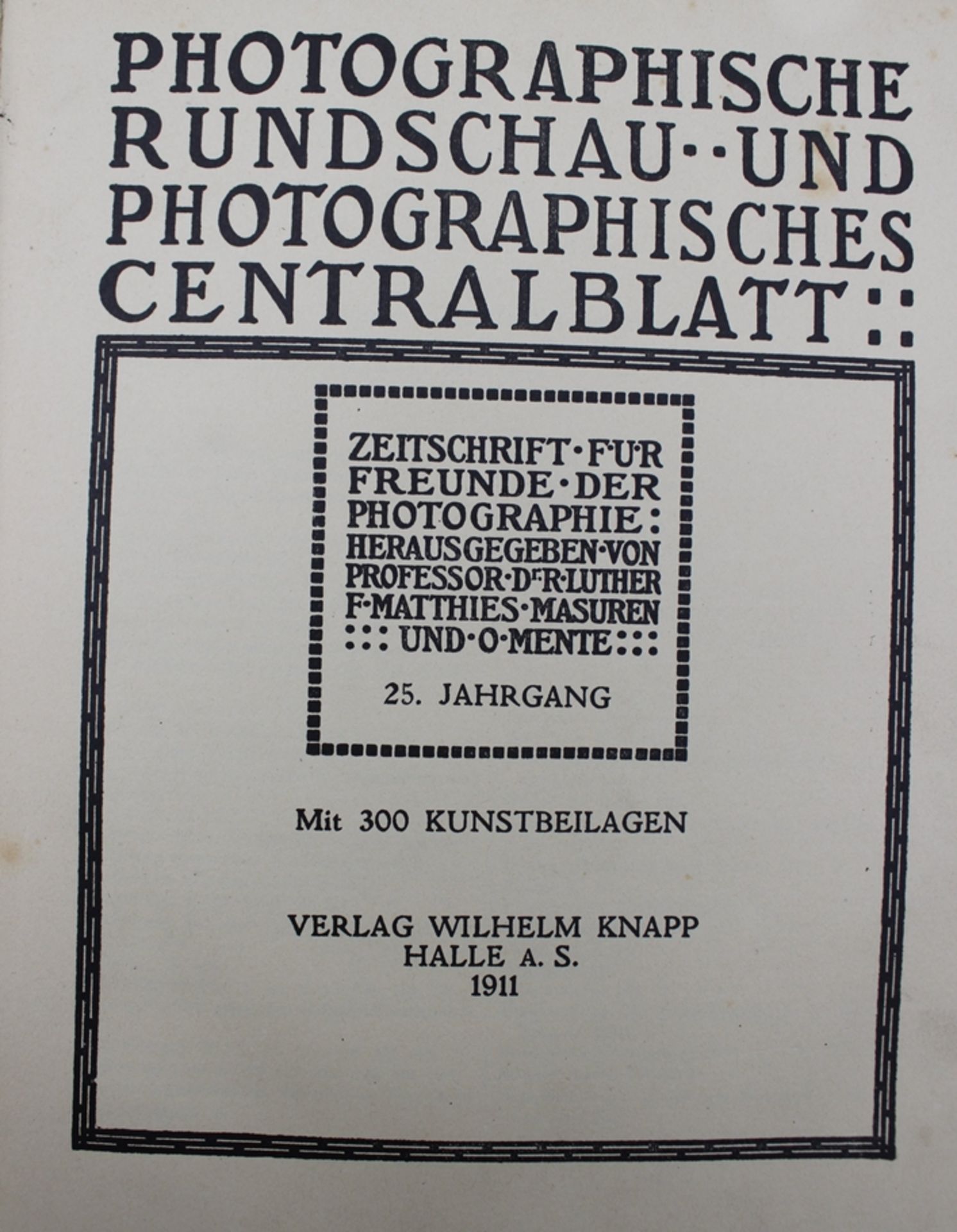 Photographische Rundschau und Photographisches Centralblatt, 25. Jahrgang, 1911, Einband mit Alters - Bild 2 aus 5