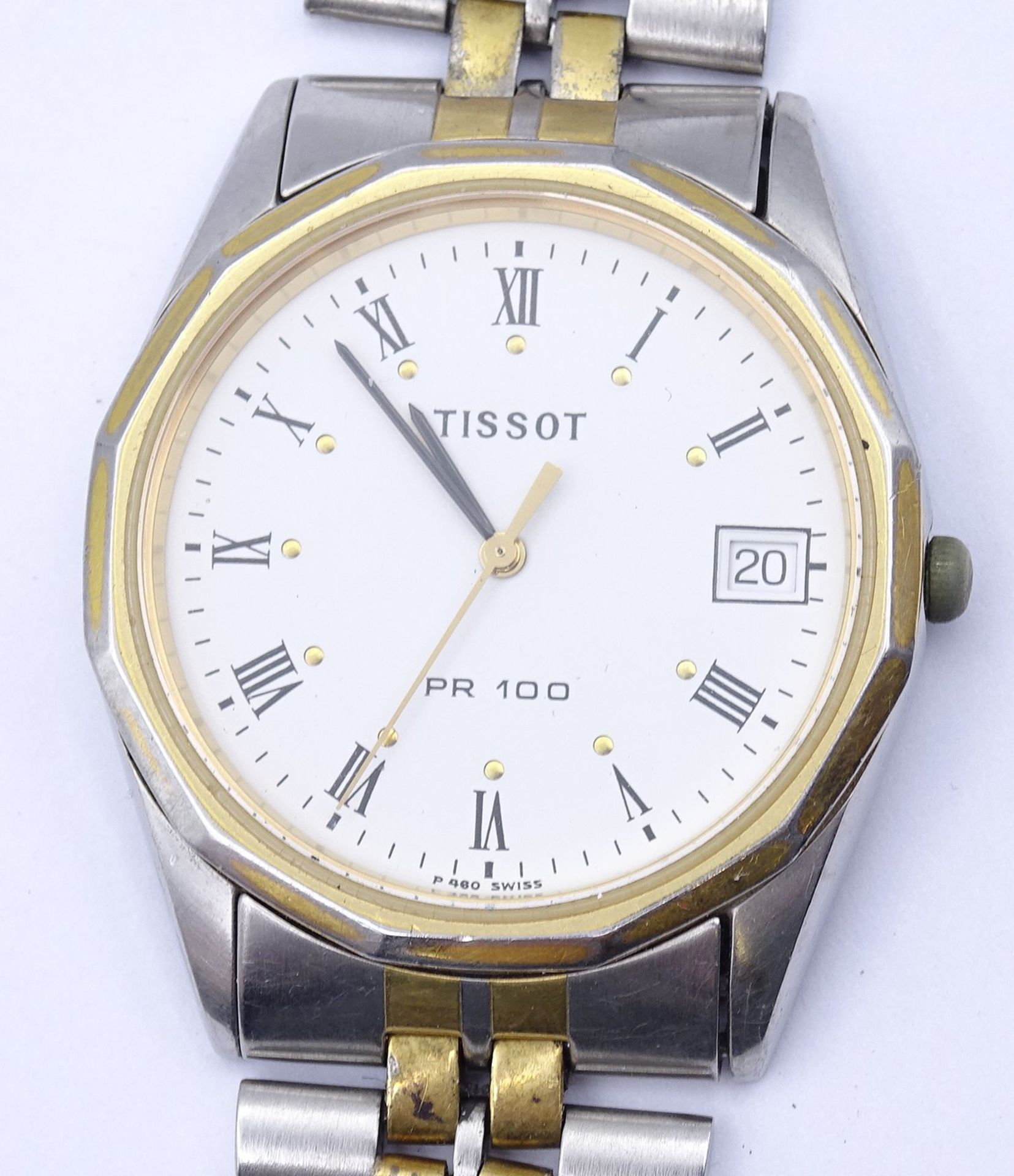 Armbanduhr Tissot PR 100, Quartz, bicolor, D. 33mm, Band lose, Funktion nicht überprüft - Bild 2 aus 5