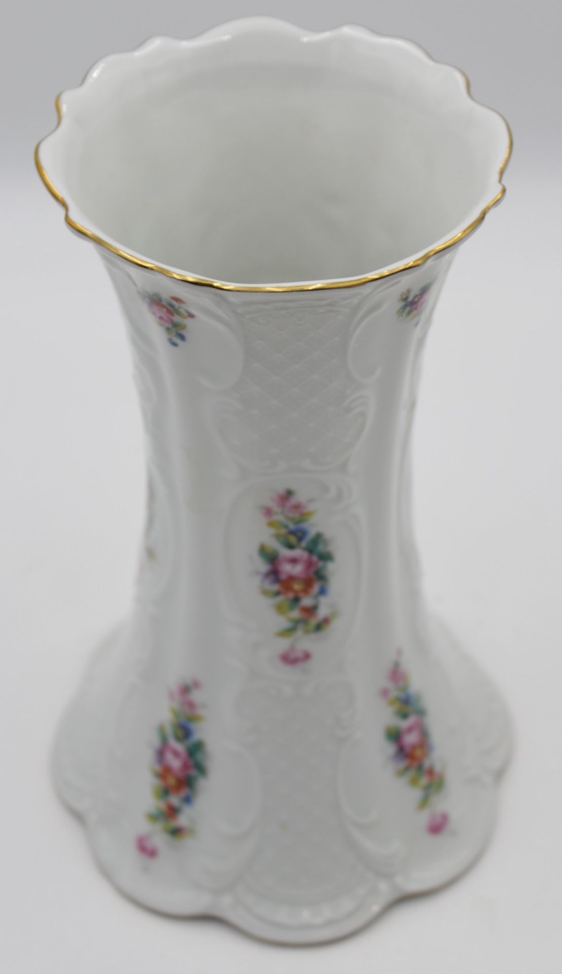 Vase, Lindner, reliefiert und florales Dekor, H-24,6cm. - Bild 2 aus 3