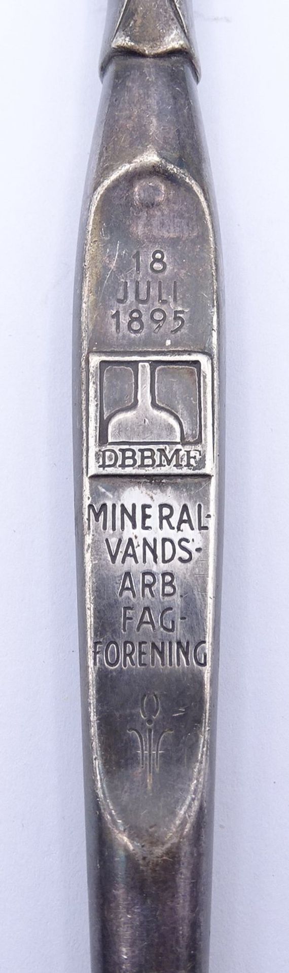 Flaschenöffner, Silbergriff, Dänemark, L. 16cm, Gebrauchsspuren - Bild 2 aus 4