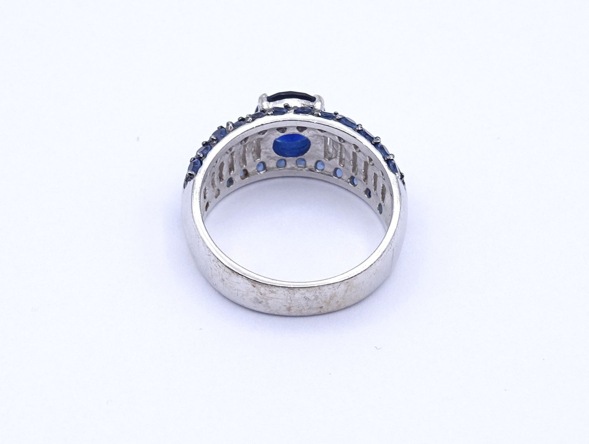 Silber Ring mit Farbsteine, 0.925, 6,8g., RG 59 - Bild 4 aus 4