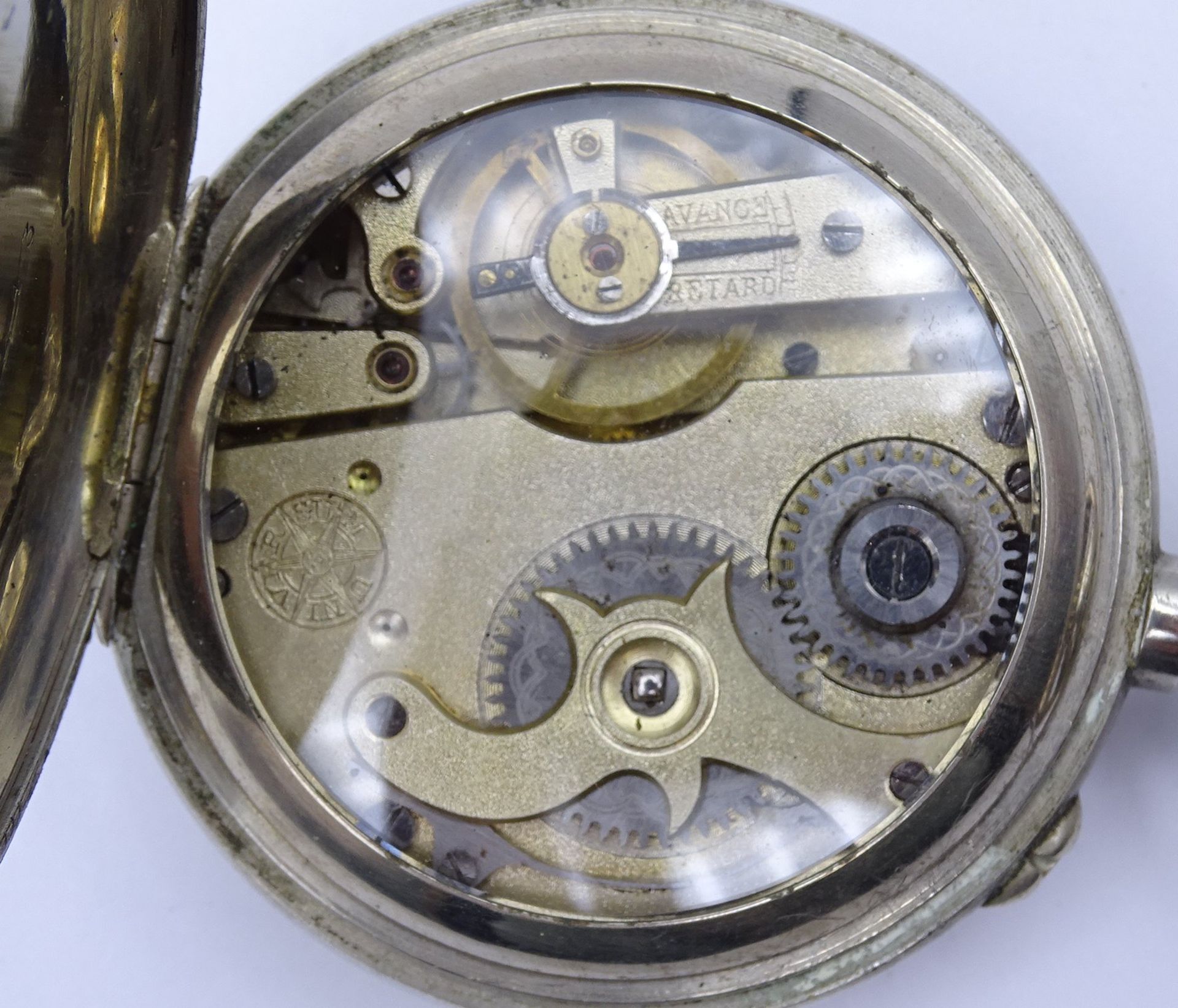 Eisenbahner Taschenuhr "Universum Patent" D. 53mm, mechanisch, Werk läuft, Zifferblatt auf 1 Uhr be - Bild 5 aus 5