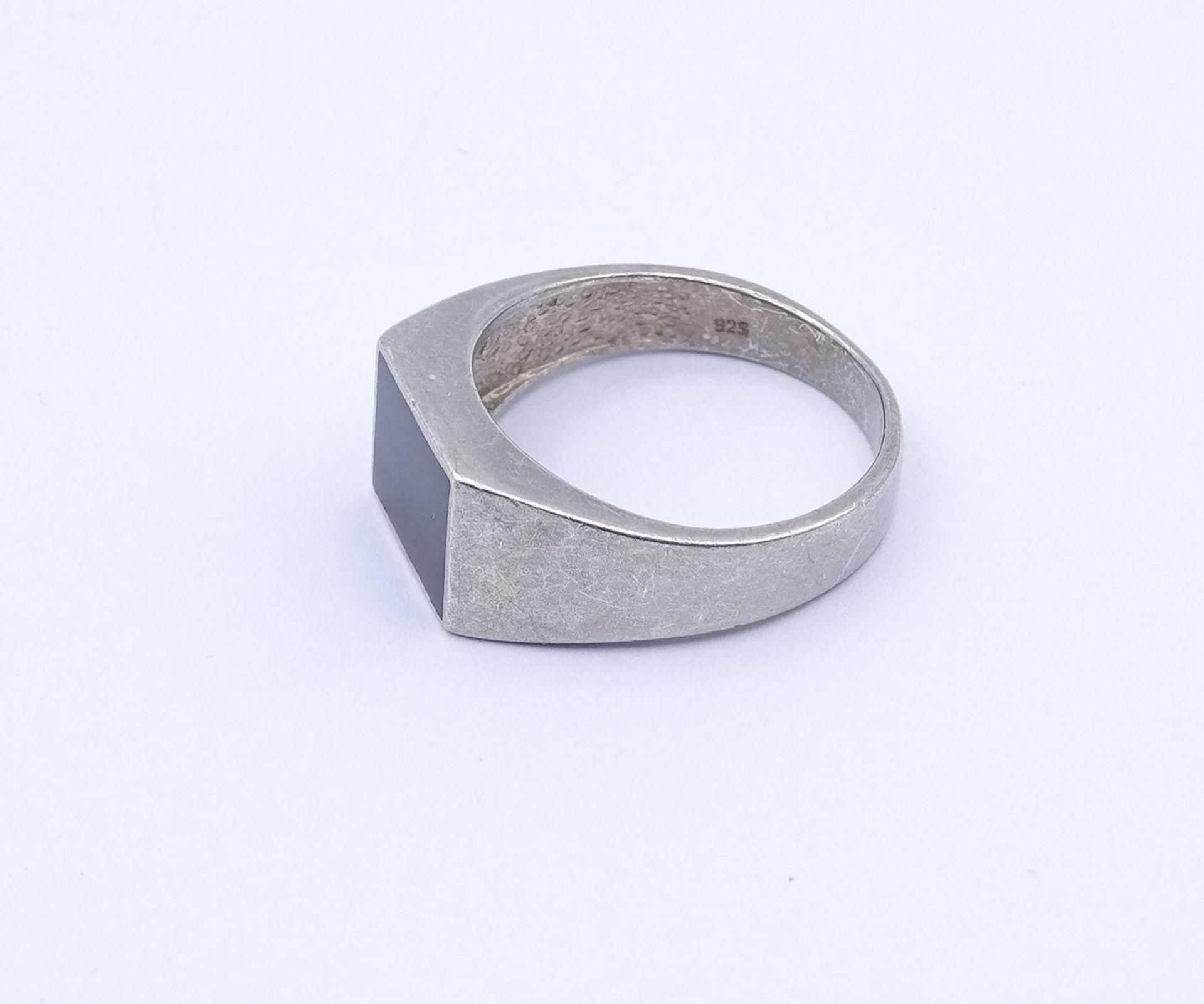 925er Silber Ring mit Onyx, 6,0g., RG 61 - Image 3 of 4