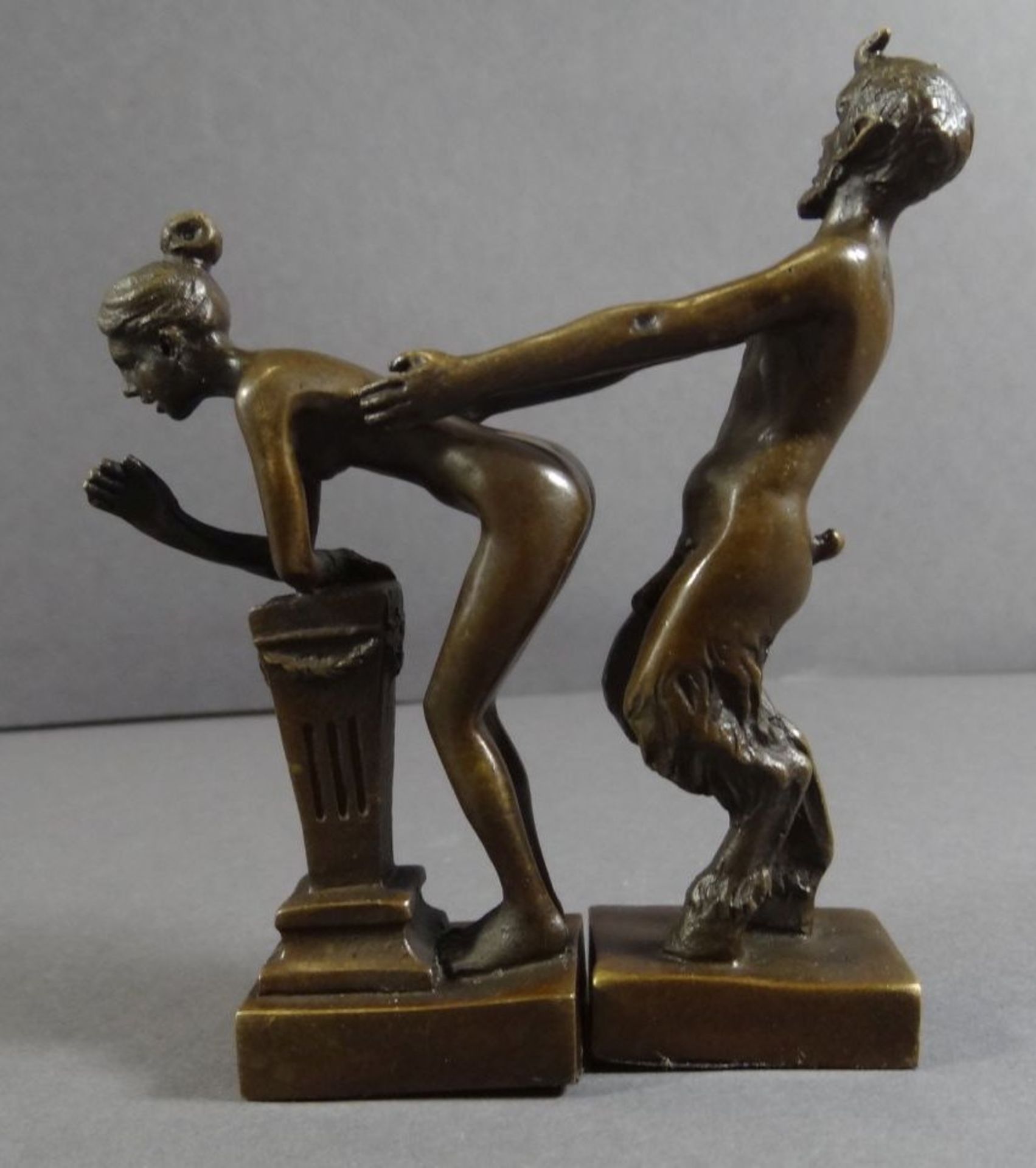 Franz BERGMANN (1861-1936) erotische Bronze, zweiteilig, gemarkt, H-11 cm - Bild 3 aus 6