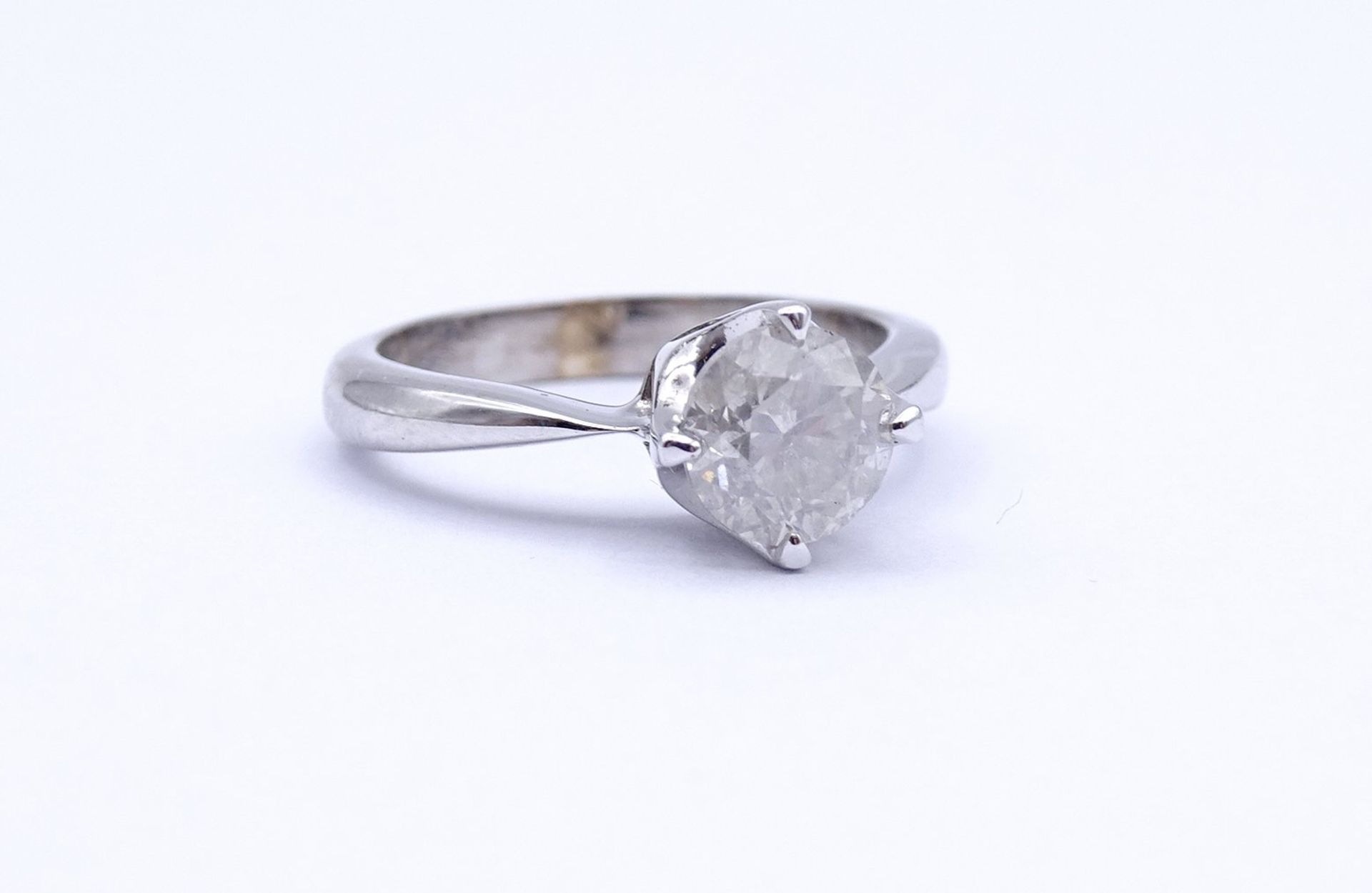 Diamant Ring, Weißgold 14K , Diamant 1,50ct., Farbe H , Reinheit P1, 4,8g., RG 54 / 55 - Bild 7 aus 7