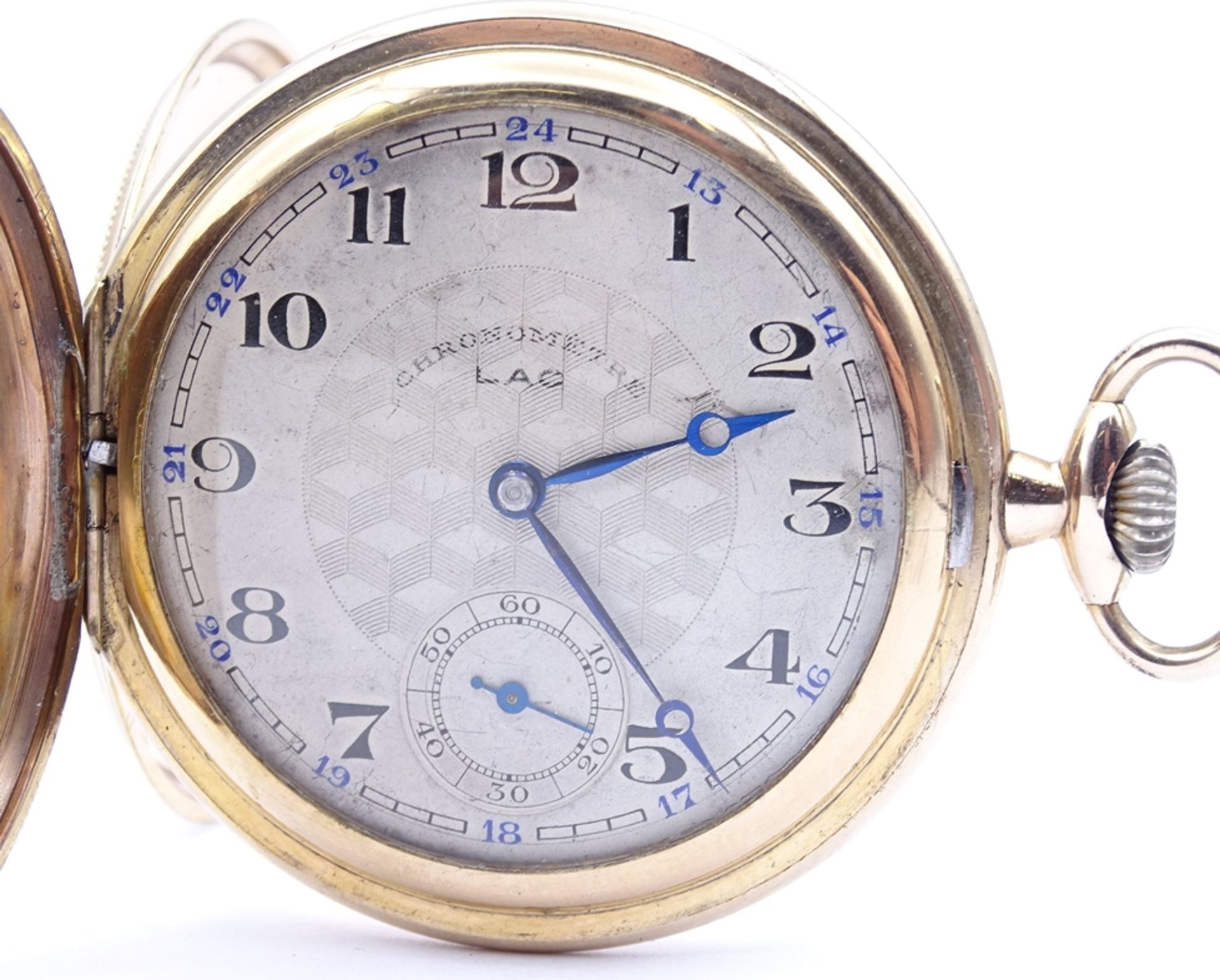 Herren Savonette Chronometre LAC (MGBM) , D. 52mm, mechanisch, Werk läuft, Tragespuren - Bild 2 aus 9