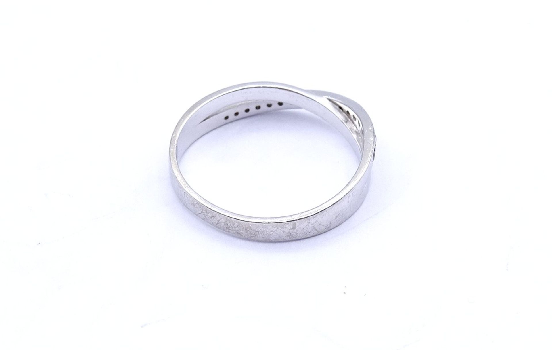 Silber Ring mit klaren Steinen, Sterling Silber 0.925, 2,4g., RG 60 - Bild 4 aus 4