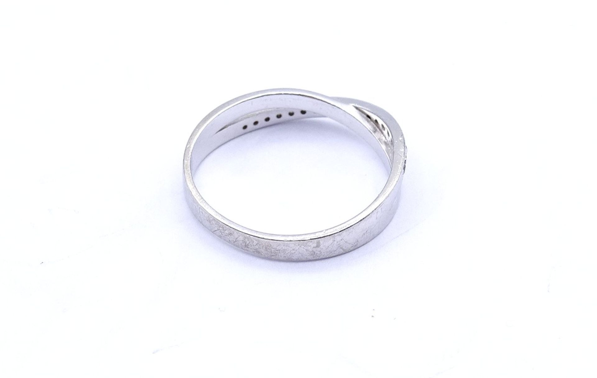 Silber Ring mit klaren Steinen, Sterling Silber 0.925, 2,4g., RG 60 - Image 4 of 4