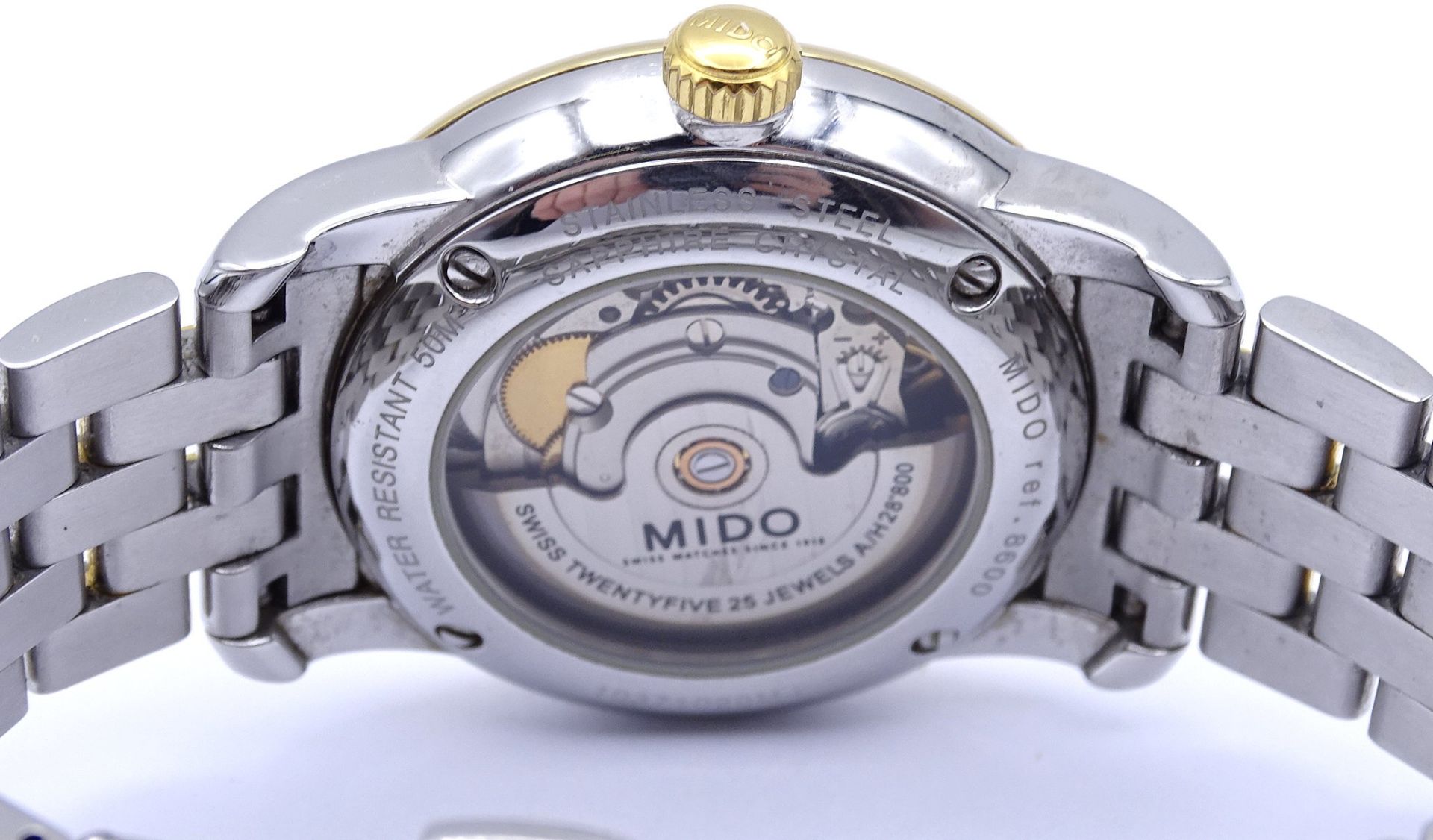 Herren Armbanduhr MIDO, Mod. Baroncelli, Automatikwerk, Werk läuft, D. 37mm, - Bild 4 aus 4