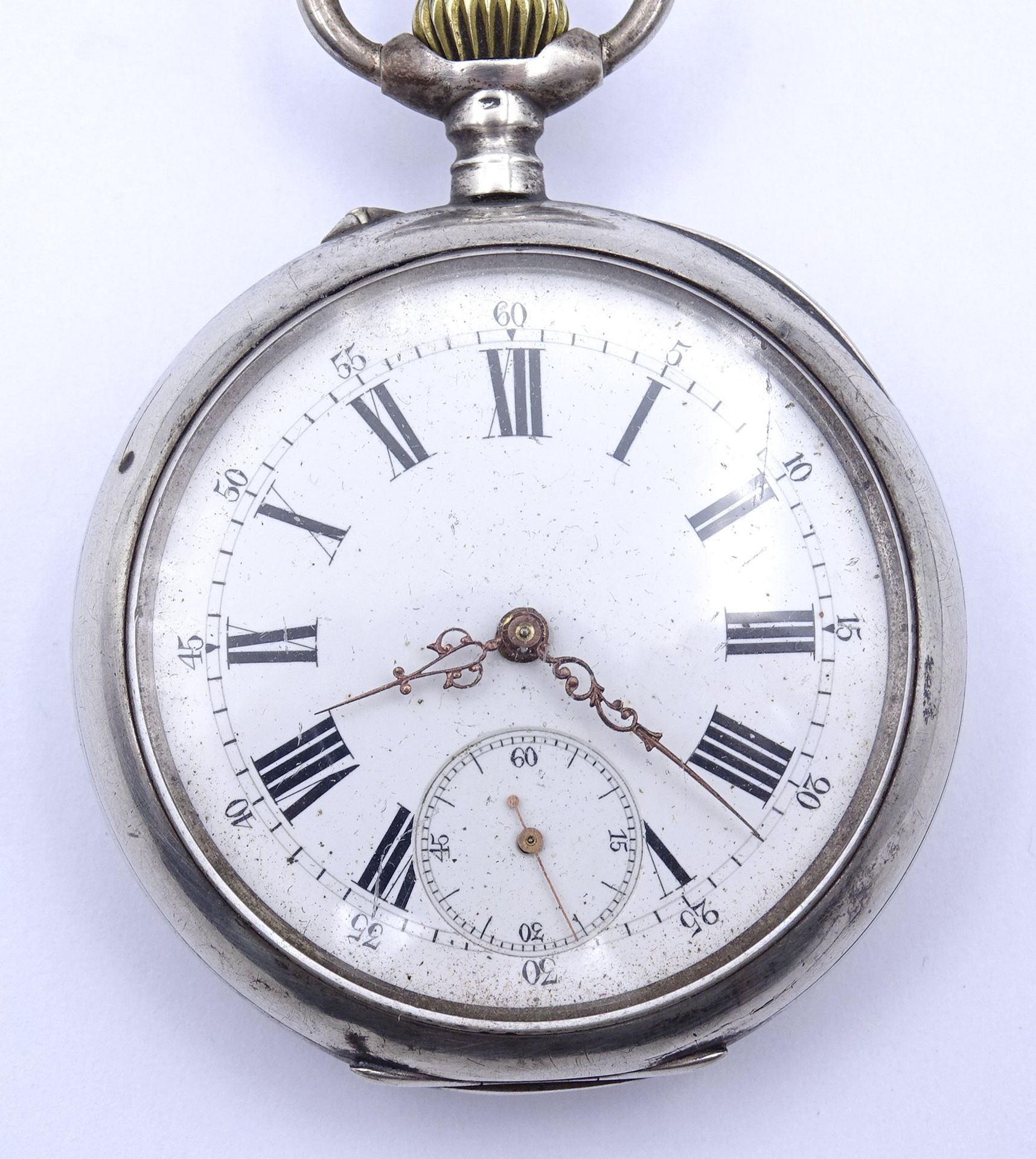 Taschenuhr TIC! TAG!, Silbergehäuse 0.800, mechanisch, Werk läuft, D. 49,8mm - Image 2 of 7