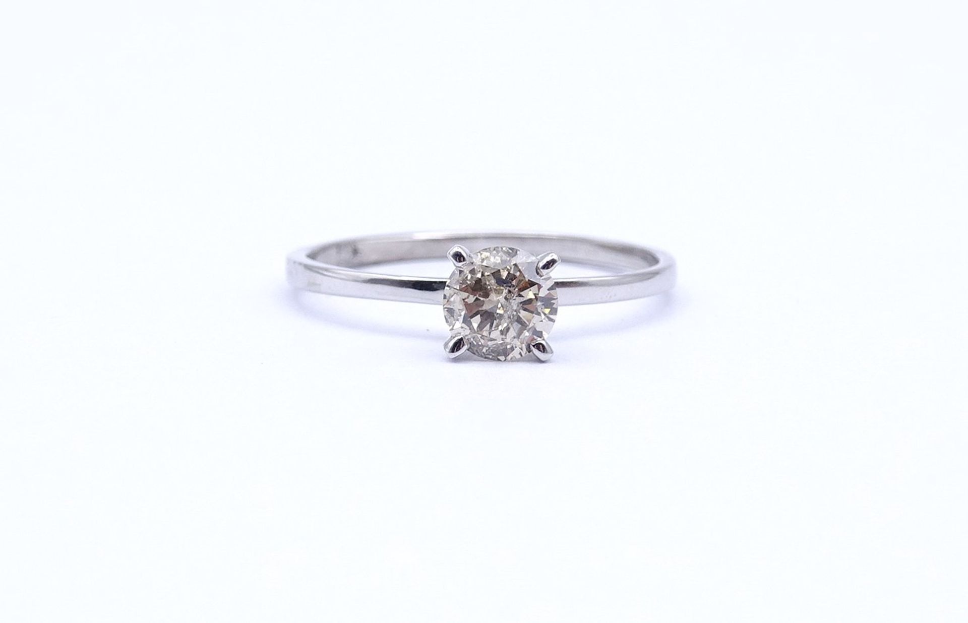 Goldring mit Brillant von 0,45ct., PI1, getötn, 14K, RG 52, 1,1g. - Image 3 of 6