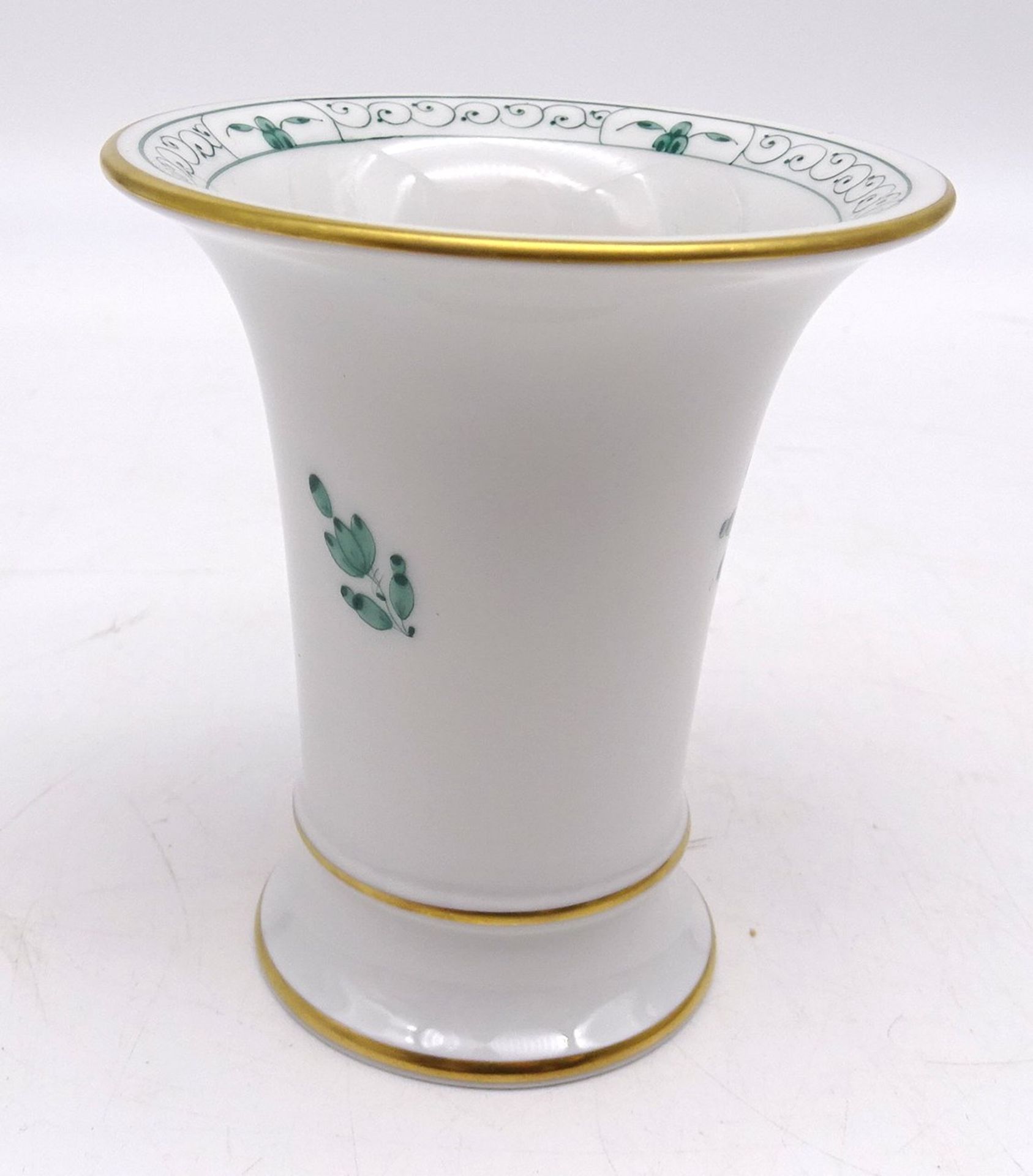 kl. Vase "Meissen", Indisch grün, H. 9,5cm, D. 8,5cm - Bild 3 aus 4