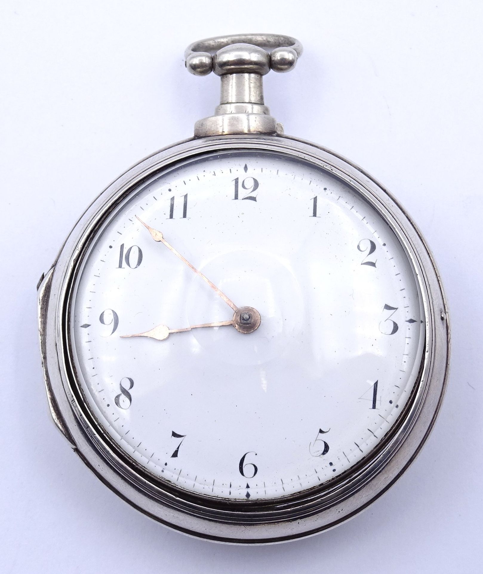 Große schwere Spindeltaschenuhr,J. Stephens Bristol 1822, Silbergehäuse, Innen Etikett Watch & Cloc - Bild 2 aus 11