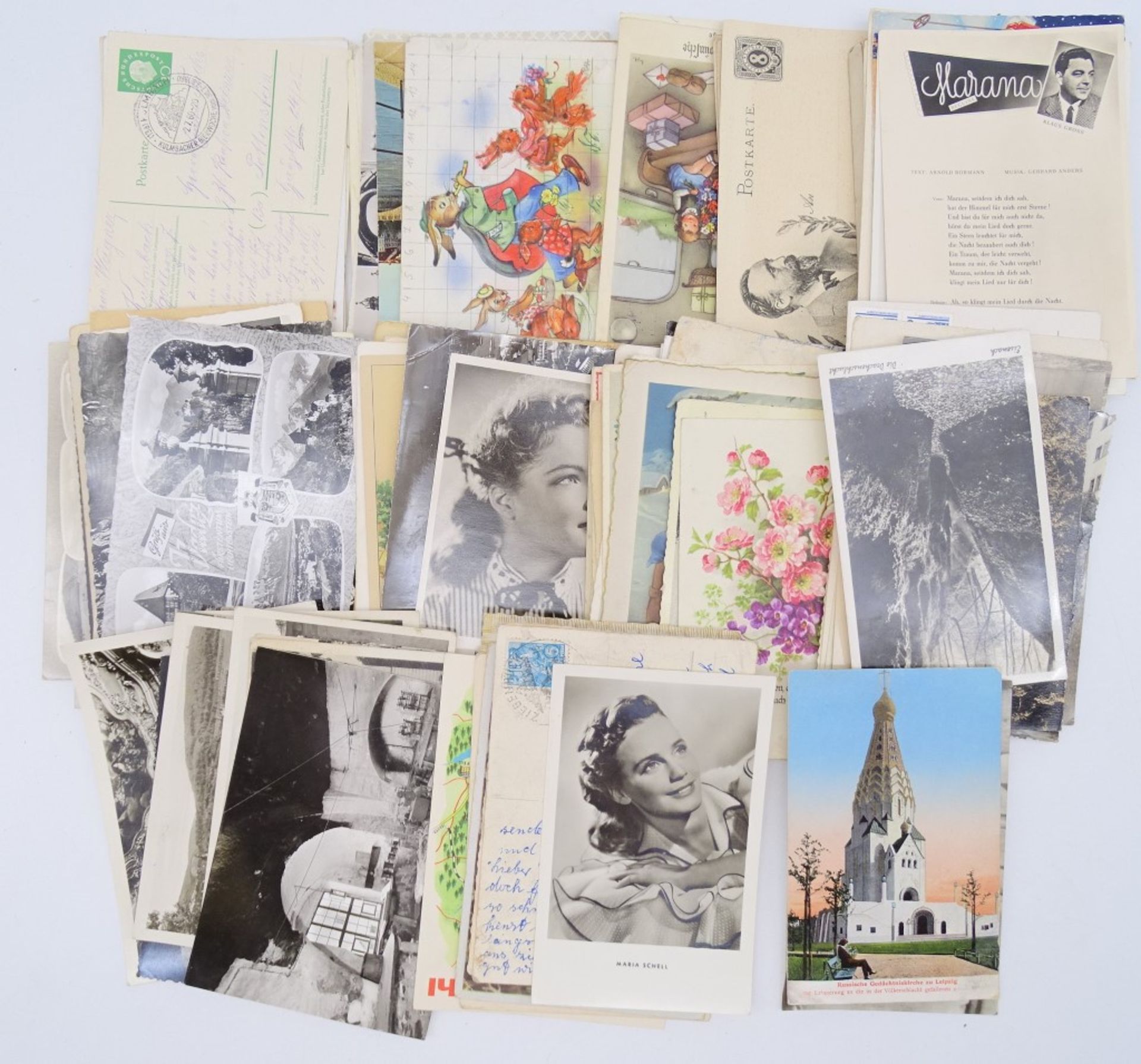 Konvolut alter Postkarten, haupts. Nachkriegszeit, BRD und DDR