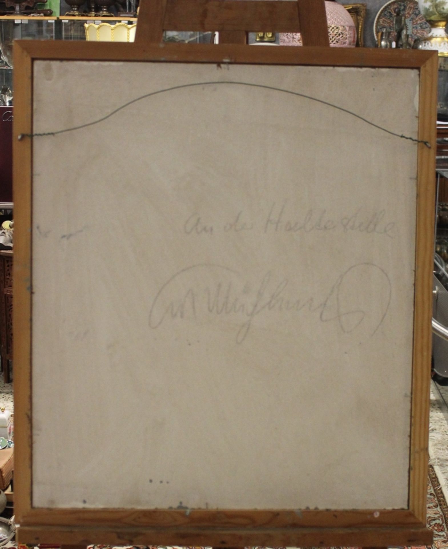 Kurt MÜHLENHAUPT (1921-2006), verso betitelt "An der Haltestelle", Öl/Hartfaser, Spachteltechnik, g - Bild 5 aus 6