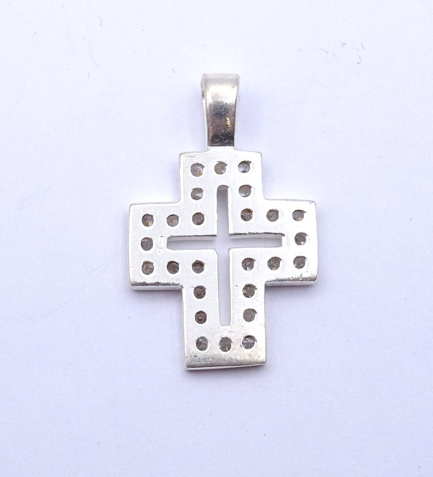 925er Silber Kreuz Anhänger, L. 3,1cm, 5,2g. - Bild 2 aus 2