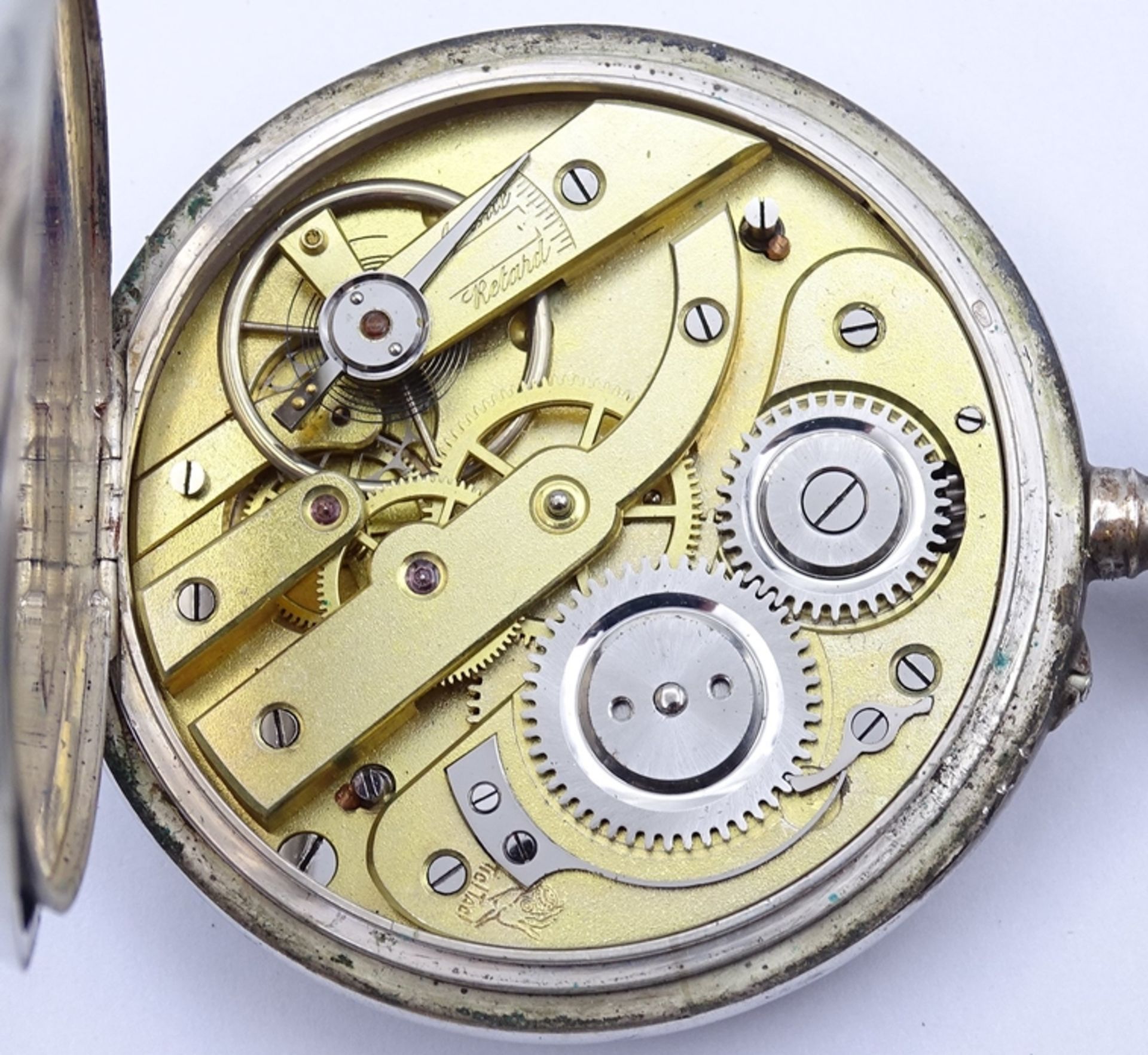 Taschenuhr TIC! TAG!, Silbergehäuse 0.800, mechanisch, Werk läuft, D. 49,8mm - Bild 6 aus 7