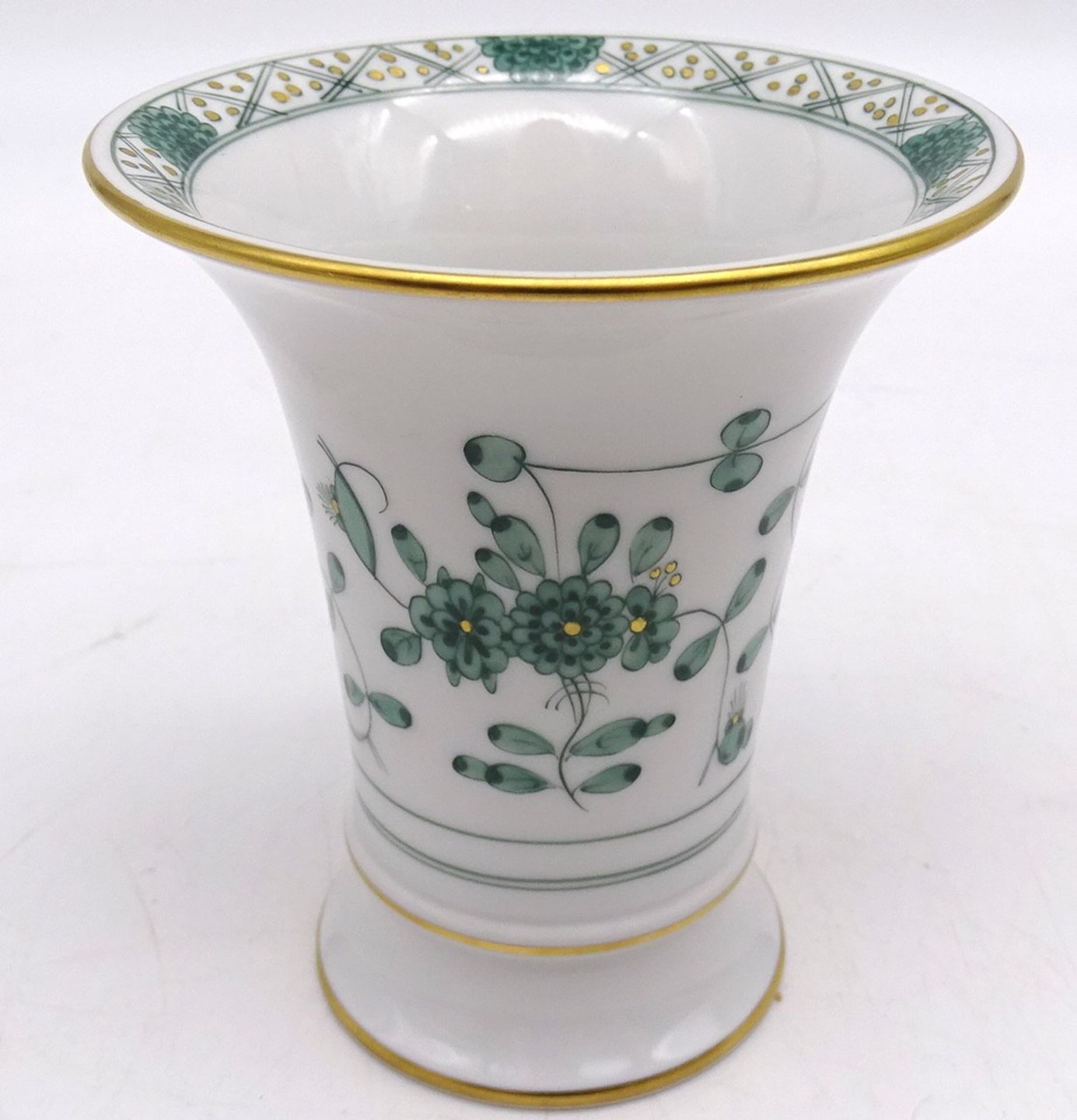 kl. Vase "Meissen", Indisch grün, H. 9,5cm, D. 8,5cm - Bild 3 aus 4