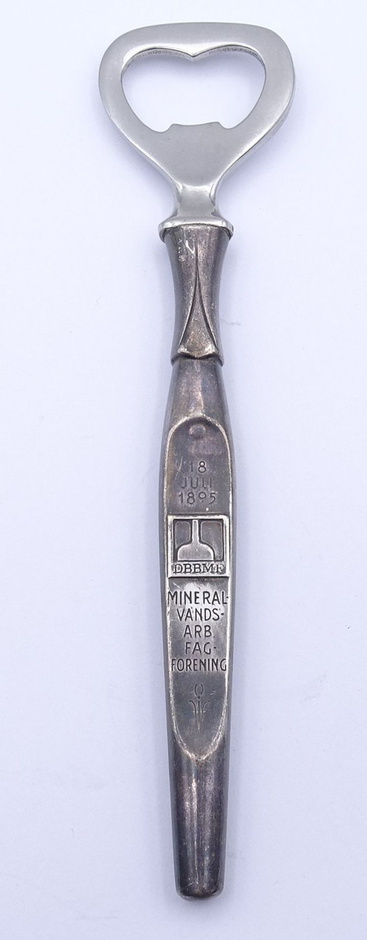 Flaschenöffner, Silbergriff, Dänemark, L. 16cm, Gebrauchsspuren