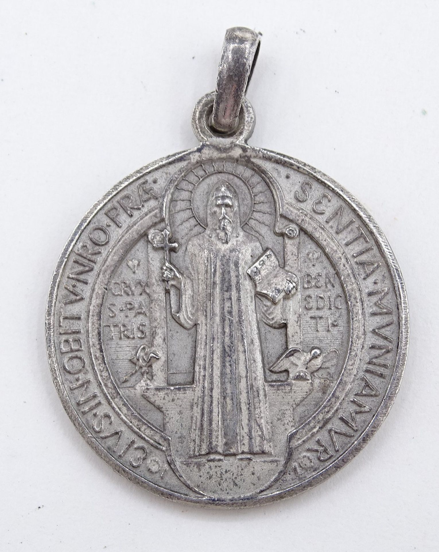 2 Heiligenmedaillen aus 835er-Silber, Benediktusmedaille und Wundertätige Maria/ Hlg. Christopherus - Image 3 of 8