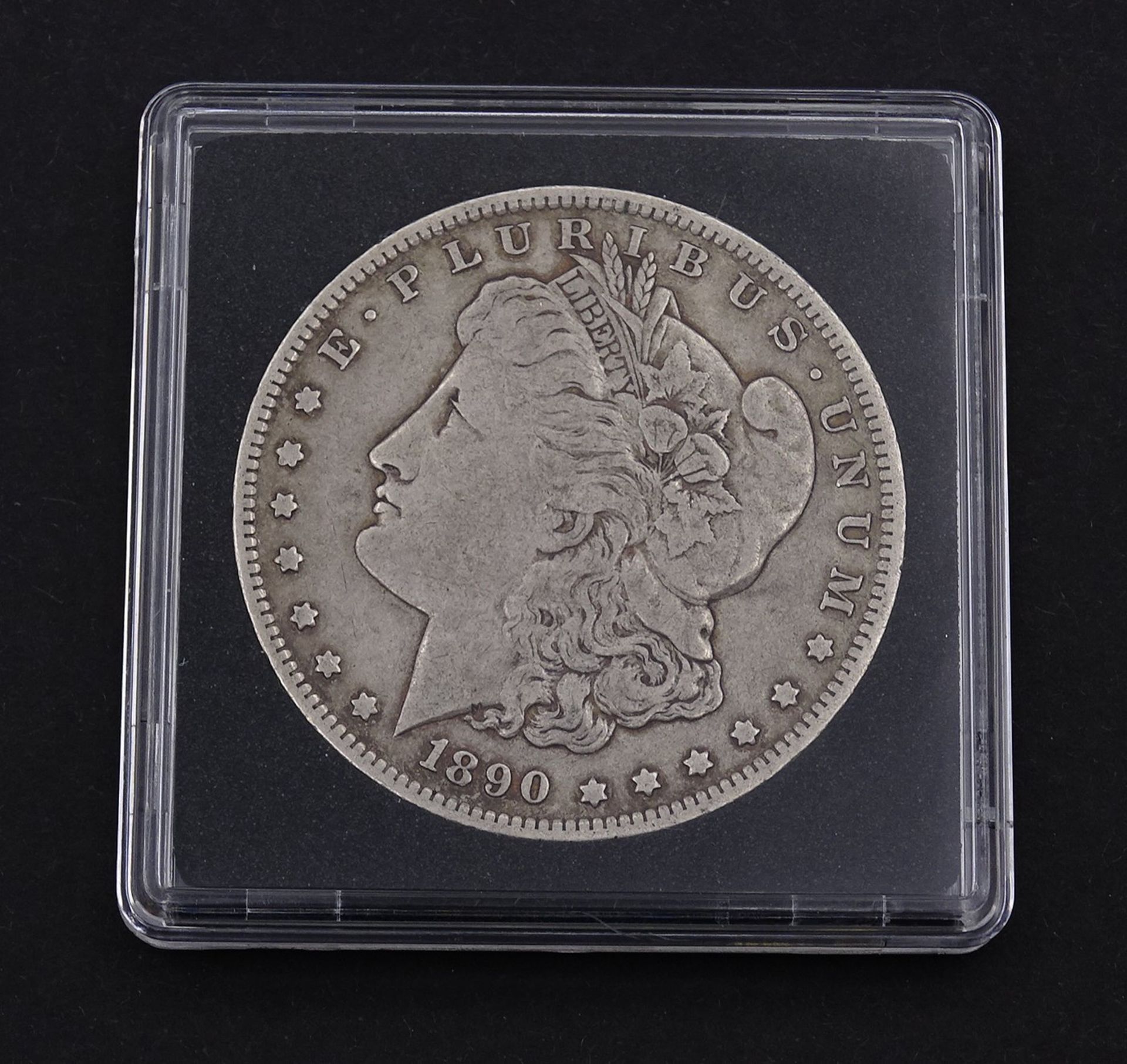 Morgan Dollar 1890 O, USA, gekapselt