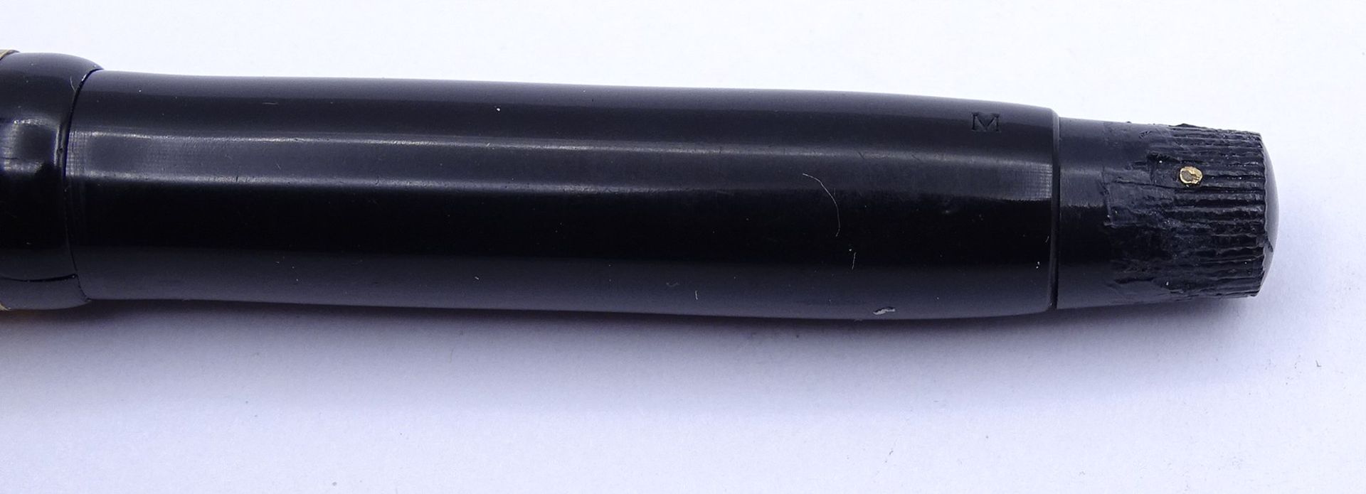 Montblanc Füller No. 332, Stärke M, GG Feder 14C 585, Gesamtlänge L. 11cm, Alters- und Gebrauchsspu - Image 7 of 7