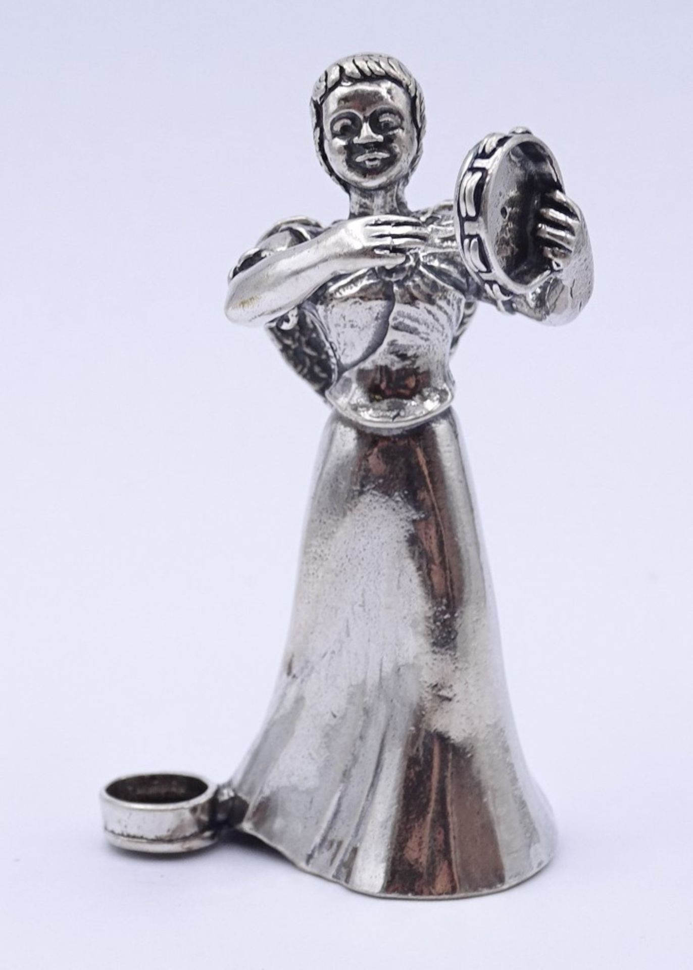 Musizierender Silber Engel 0.835 (Kerzenhalter), Christoph Widmann , 1983, H- 6,4cm, 46,5gr.