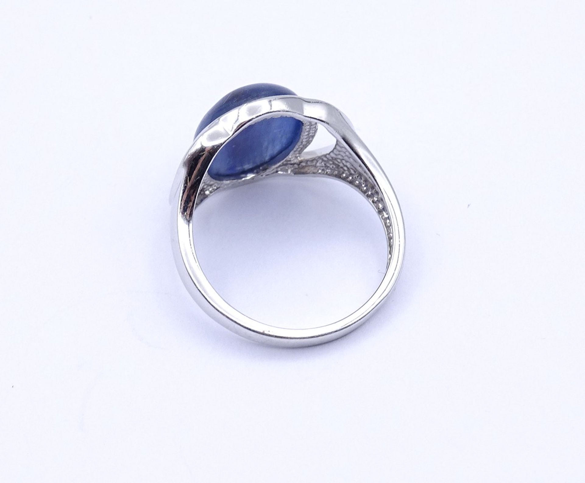 Silber Ring mit Kyanit Cabochon, Sterling Silber 0.925, 5,9g., RG 63 - Bild 4 aus 4