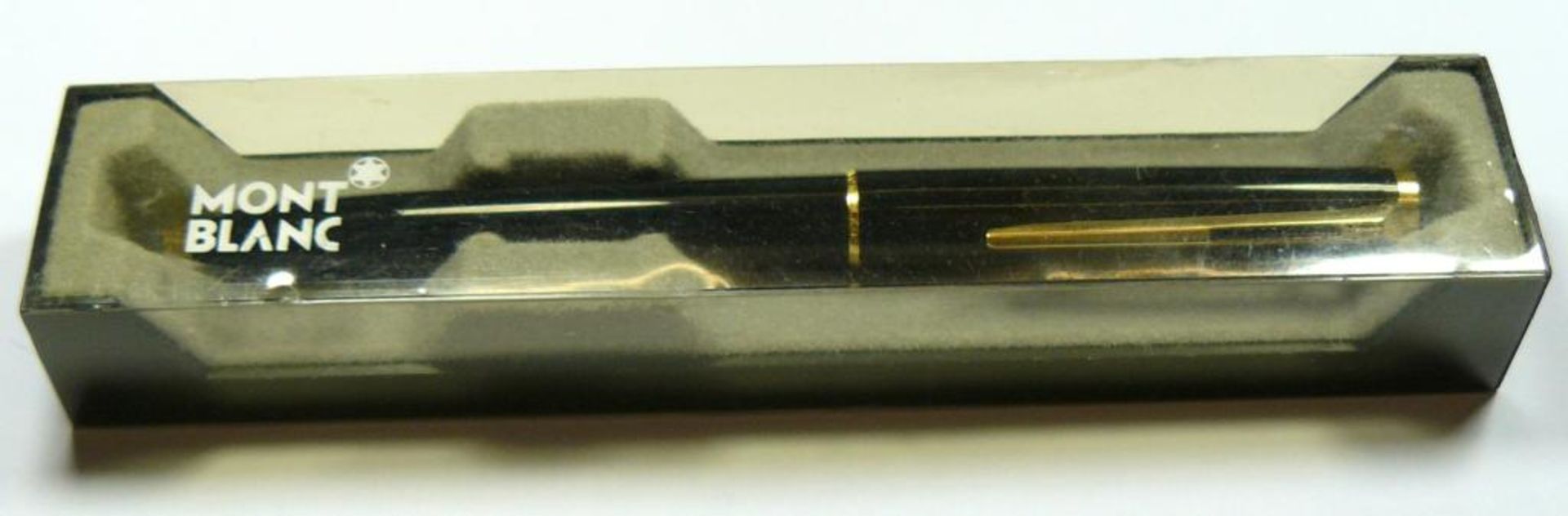 Mont-Blanc-Kugelschreiber schwarz, vergoldet - Bild 2 aus 6