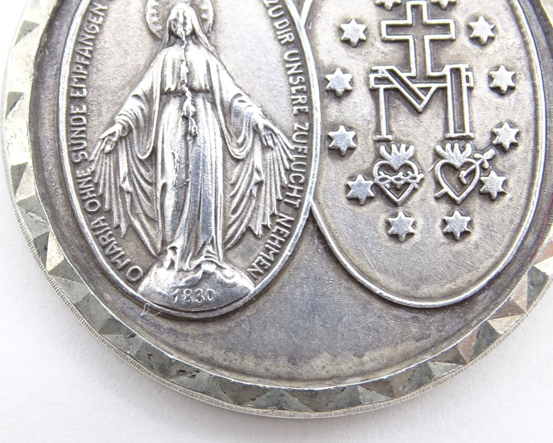 2 Heiligenmedaillen aus 835er-Silber, Benediktusmedaille und Wundertätige Maria/ Hlg. Christopherus - Image 8 of 8