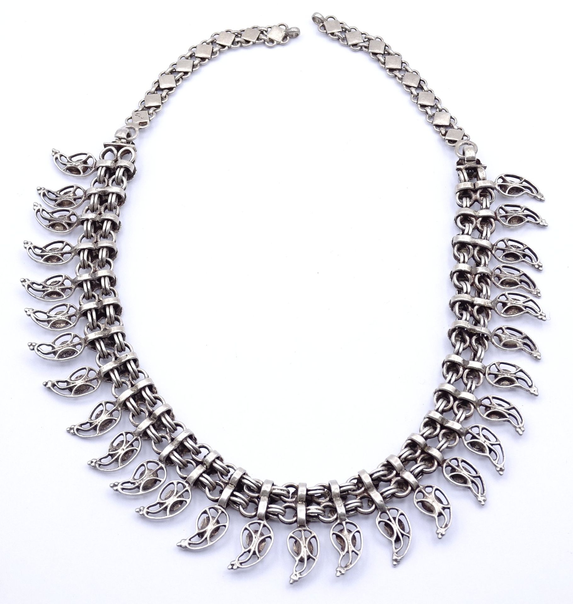 Massive Silber Halskette, L. 43,5cm, 88,5g., Verschluss fehlt - Image 4 of 5