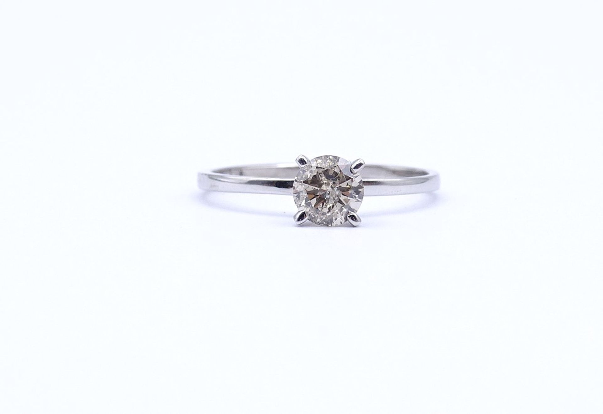 Goldring mit Brillant von 0,45ct., PI1, getötn, 14K, RG 52, 1,1g.