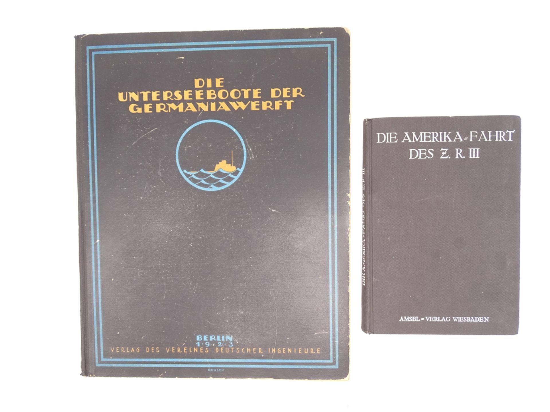 2 Bücher: "Die Amerika-Fahrt des Z.R.III", Amsel-Verlag, Wiesbaden 1925 und "Die Unterseeboote der 