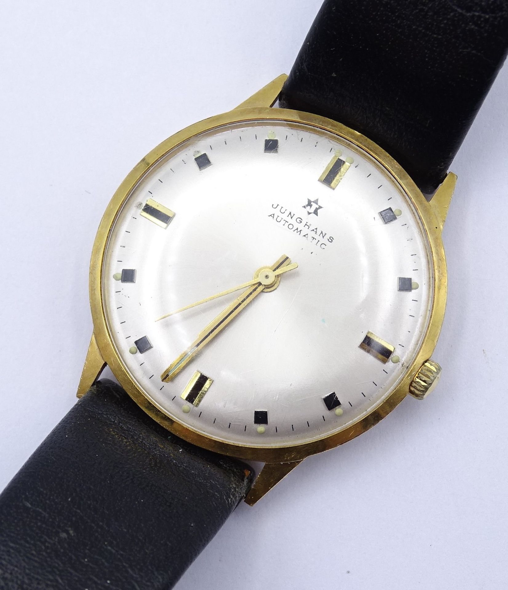 Herren Armbanduhr Junghans Automatikwerk, D. 33,6mm, Werk läuft, Alters- und Gebrauchsspuren - Bild 3 aus 7