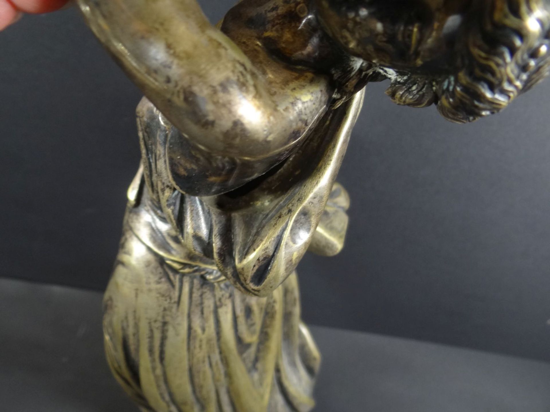 Henry Étienne DUMAIGE (1830-1888) "Tänzerin" Bronze, signiert, versilbert, Kopf und Arm beweglich ? - Bild 5 aus 7