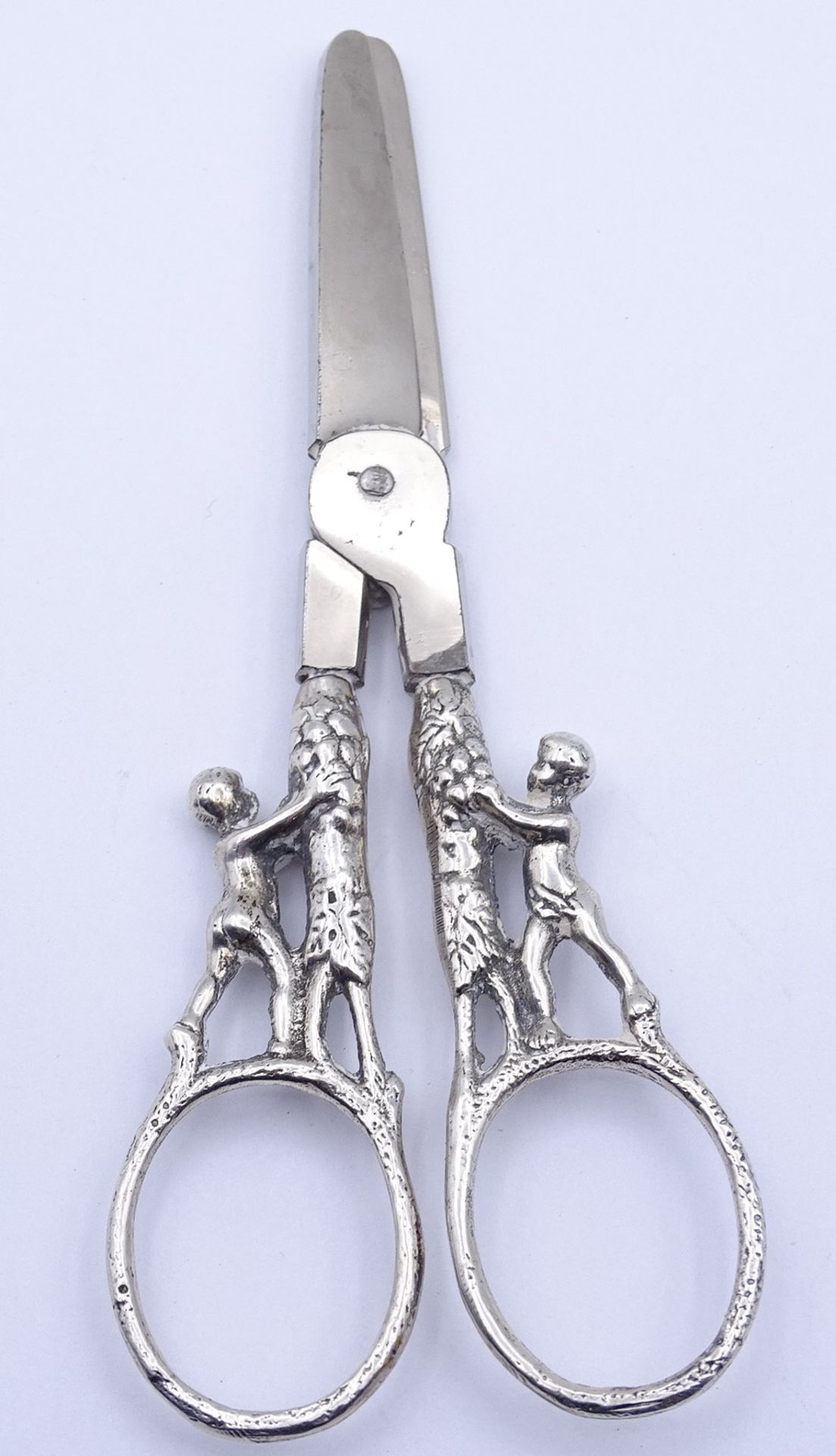 Traubenschere mit Silbergriff, Silber gepr., L. 12cm - Image 3 of 3