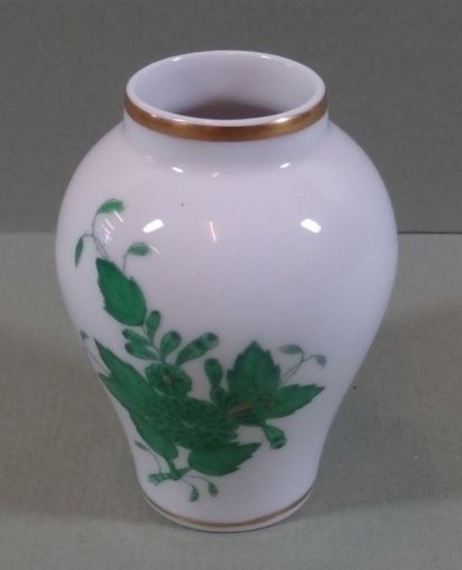 kleine Vase "Herend" Apponyi grün, H-6 cm - Image 2 of 4