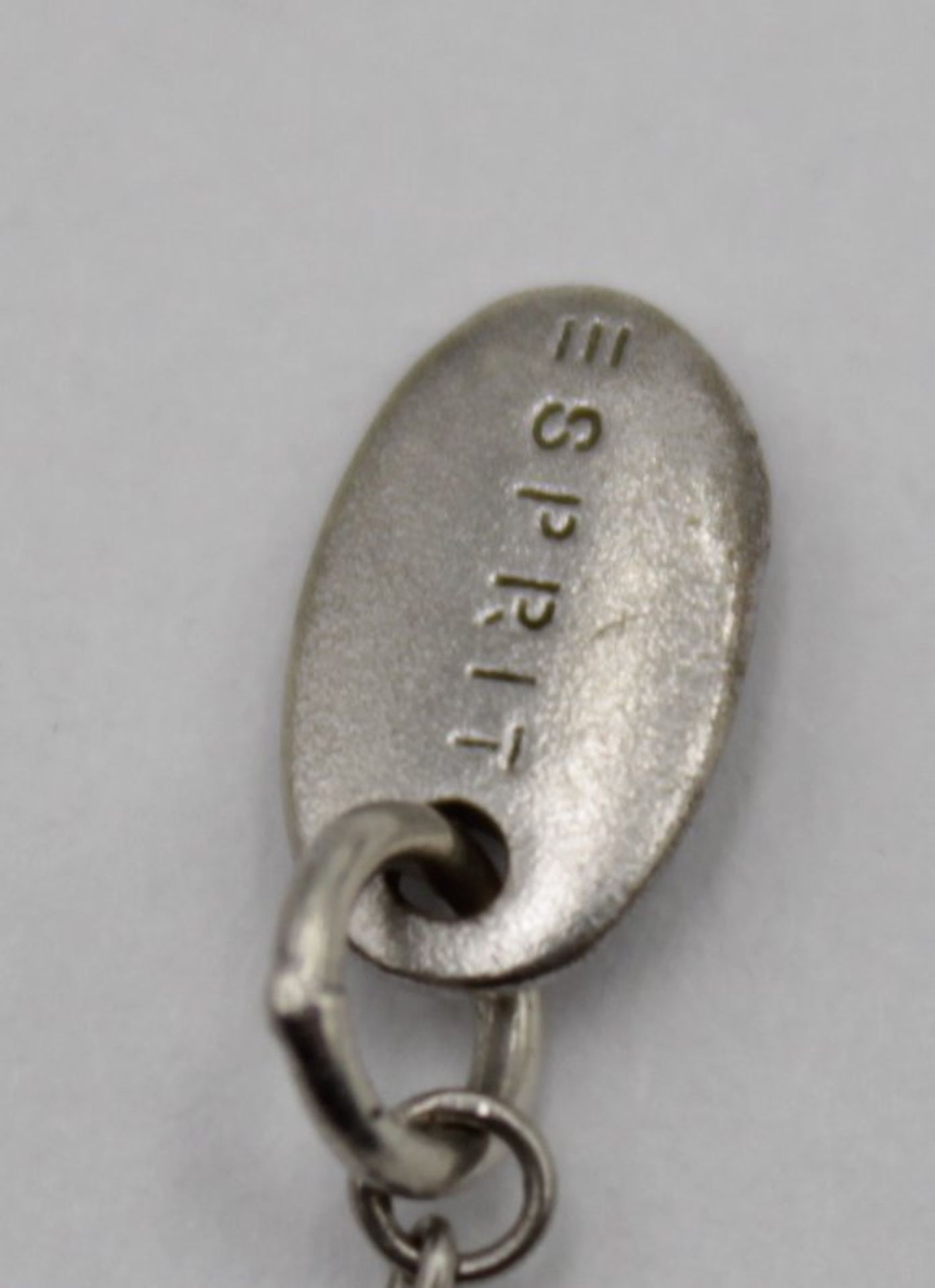 925er Halskette mit bicolor Herzanhänger, klarer Stein, Esprit, ca. 6,4gr., L-44cm. - Bild 3 aus 6
