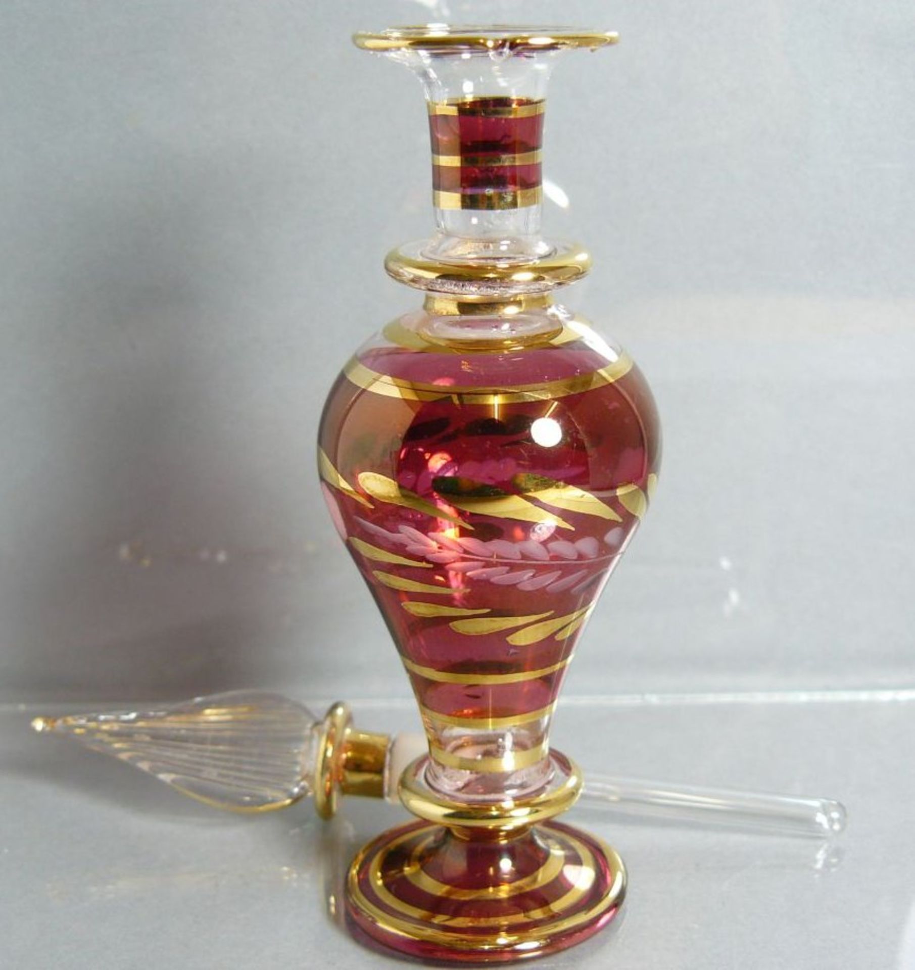 Parfum-Flacon, H-14 cm, wohl Italien - Image 2 of 2