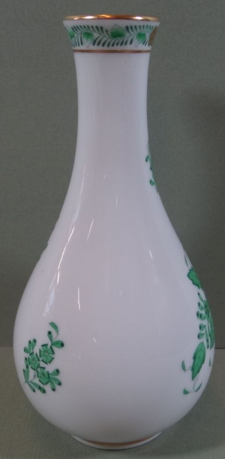 Vase "Herend" Apponyi grün, H-15 cm - Bild 2 aus 4