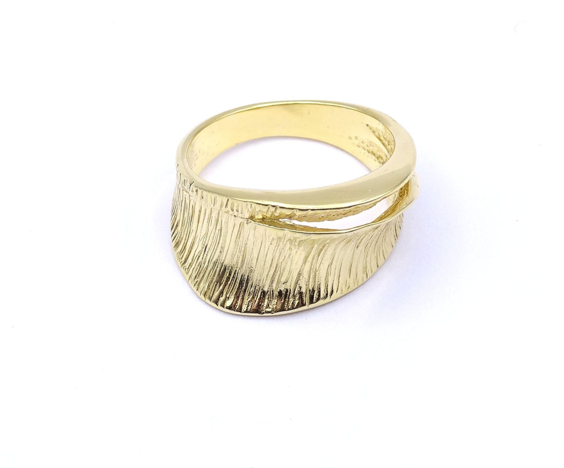 925er Silber Ring Italy - vergoldet, 7,9g., RG 62 - Bild 2 aus 3